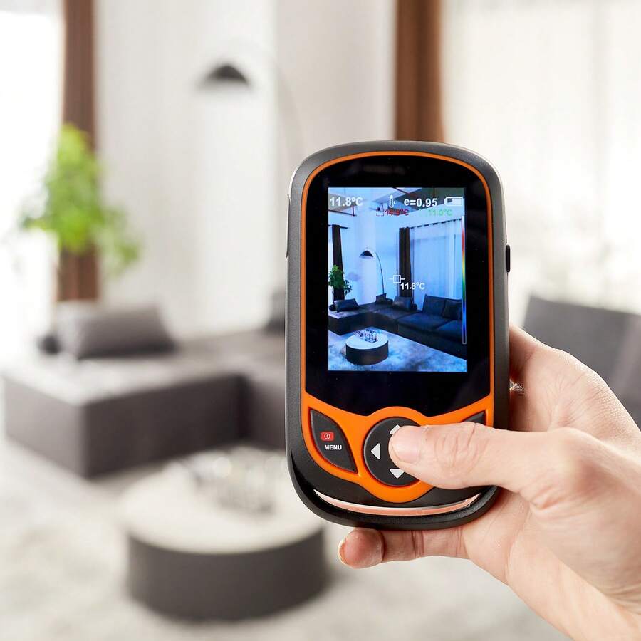 Thermal Imaging Camera, 256 X 192 IR Resolution Pocket Infrared Thermal Imager With WiFi, 25Hz Refresh Rate Thermal Camera Pocket With 3.2" Touch Screen, 0.3MP Visual Camera, -4℉-1022℉, IP54 - 256 X 192 IR - View 1