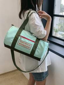 轻便大容量运动健身包，旅行背包，瑜伽健身包，短途旅行包，时尚圆筒形运动包，大容量旅行包，男女通用，旅行必备，耐用瑜伽包 - 彩色 - 查看 6