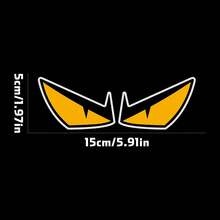 反光眼纹乙烯基汽车贴纸 - 适用于汽车、摩托车、自行车、踏板车和头盔的反光猫眼贴花 | 耐用 PVC 贴纸，驾驶时使用的反光警告贴花 - 均碼 - 查看 2