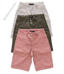 Women's Bermuda Shorts In Bengaline With Lots Of Elastane Fits Really Well - 玫瑰 - 查看 2