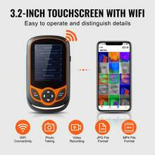 Thermal Imaging Camera, 256 X 192 IR Resolution Pocket Infrared Thermal Imager With WiFi, 25Hz Refresh Rate Thermal Camera Pocket With 3.2" Touch Screen, 0.3MP Visual Camera, -4℉-1022℉, IP54 - 256 X 192 IR - View 3