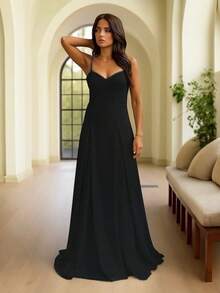 Women Long Dresses - Black - View 2