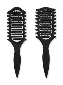 通风卷发梳，适用于卷发、波浪发和卷曲发 - 气流空心设计，可快速干燥并增强卷发，防毛躁顺发梳，干湿两用，轻巧无拉力梳，适合儿童、青少年和小女孩，非常适合旅行、居家、沙龙 - 彩色 - 查看 24