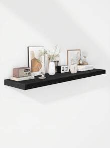 1 PIEZA Estantería flotante para pared, juego de estantes largos de roble rústico para la sala de estar, baño, lavandería, dormitorio, cocina, oficina en casa