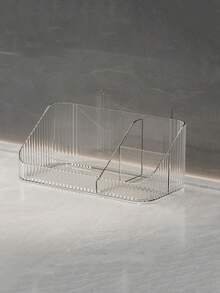 1 pieza, Caja de almacenamiento de maquillaje, Caja de almacenamiento de cosméticos transparente de material PET de lujo con múltiples compartimentos y cajones, para escritorio, baño, oficina, productos de cuidado de la piel, cosméticos y brochas de maquillaje. - Multicolor - Ver 8