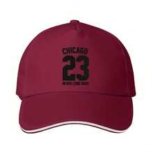 Chicago 23 Never Look Back Cap.Mbroidered Baseball Cap For Men Or Woman - Logo/Pattern Design Sporty Outdoor Adjustable Hat - Red - View 1
