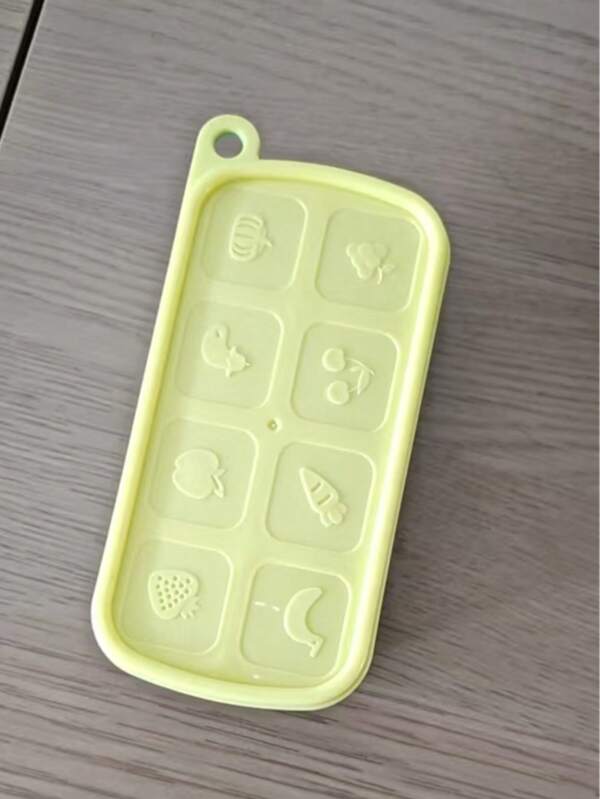 8-Grids Ice Cube Tray With Lid, Homemade Silicone Ice Cube Molds For Baby Food, Popsicle And Ice Cube Storage