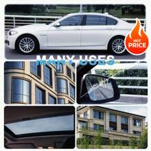 300cm X 50cm Black Window Tint Film Roll - Car & Home Glass Sun Protection, Heat & Glare Reduction For Auto, Truck, RV (118" X 20")