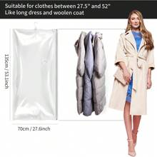 Hanging Vacuum Storage Bags No Need Pump Saver Vacuum Seal With Hanger Space Saving Clear Seal Wardrobe Compressed Bag