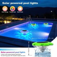 Luces flotantes solares para piscina, luces flotantes RGB que cambian de color para piscina, luces solares LED flotantes a prueba de agua IP68 que pueden colgarse, adecuadas para piscinas de verano, jacuzzis, bodas, caminos y decoraciones de fiestas.
