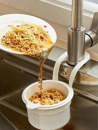 1pc Sink Drain Basket, Hanging Bag, Residue Filter Net, Faucet Hanging Basket, Prevents Sink Clogging, Mess-Free Waste Disposal