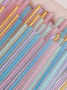 Set di 9 pennelli per arte di unghie serie rosa giapponese con pennello, liner, doppia punta, costruzione, penna per pittura gel UV, penna per sfumature, adatto per salone e uso domestico
