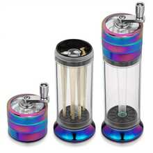Multifunctional 3- In-1 Tobacco Herb Grinder Cone Hand Crank Loader Rolling Machine  Joint Roller Grinding Flower Buds Filling Storage All In One, Multifunctional Smoking Accessories - Rainbow - View 1