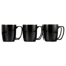 Amuse Professional Porcelain Bistro Daily Mugs Set Of 6 14 Oz Classic Black - classicblack - View 2