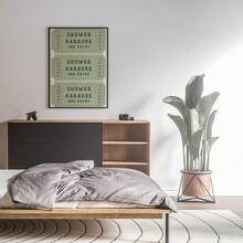 1 Pc Canvas Painting,Shower, Karaoke, Entry Tickets, Framed Poster, Chair,Wood Framed Painting (1) Thickness 2.5 Cm/ 1 Inch-Home Decoration For All Occasions,Ideal New Year, Valentine's Day,Thanksgiving,Easter,Christmas Gift,Room Decoration Aesthetic,Wall Decoration Art,Perfect Gift,Autumn And Winter Wall Decoration,Living Room Decoration, Bedroom Decoration, Kitchen Decoration, Entry Decoration, Bathroom Decoration, Direct Wall Painting, High Quality Wall Painting Poster,Modern Home Decoration Stretched And Framed Ready To Hang - 黑色 - 查看 9