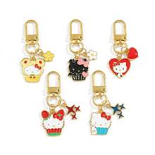 Sanrio Sanrio 1PC/5PCS Hello Kitty Keychains, Cute Cartoon Keychains, Party Gifts, Bag Pendants, Clothing Decoration Pendants For Daily Wear And Gifts
