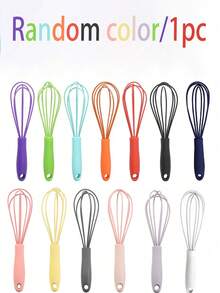 1pc/4pcs Mini Silicone Whisk - Ideal For Adults - Great For Mixing, Whipping, Stirring And Blending - Essential Baking Tool And Kitchen Gadget - Back To School Supplies - Suitable For Chocolate, Eggs, Cream, Butter - Multicolor - View 7