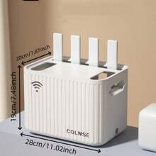 1pc Multi-Color Large Capacity WiFi Storage Box, Suitable For Various Models, Simple And Fashionable Style, High-Quality Material, Multi-Layered Design, With WiFi Logo Details, Combining Storage And Tech Aesthetics, Suitable For Home And Office Indoor Scenarios