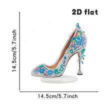 1/2 件奢华钻石画高跟鞋，不对称水晶卧室/客厅家居装饰，适合女性、女友、生日等场合，适合初学者