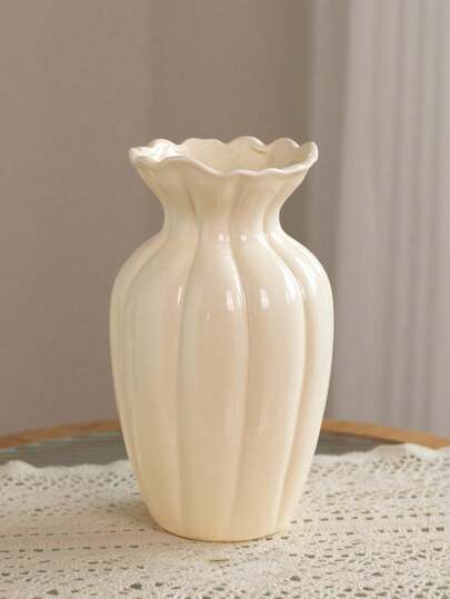 Pc Of Ceramic Vase Retro Elegante It's Flower Arrangement In The Living Room, Moderne ative Piece Dried Flowers, An Ornament Meubel Table. It Can Be Holding Fresh Flowers Water Or Inserting Plastic Artificial Serving As ation Coffee Tables, Desks Room At Home.Room ation, Home ation. Glass view 7