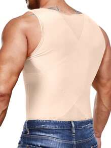 Men's Compression Shirt Slimming Vest Breathable Mesh Underwear Top Tummy Control Tank Quick-Dry Body Shaper Gym Fitness Tank Top