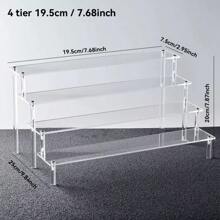 1 pièce Support d'affichage en acrylique transparent, à 1-5 niveaux. Organisateur cosmétique, support en acrylique pour parfum, support à cupcakes, pour figurines Amiibo et POP, présentoir pour aliments et desserts, produits de fournisseur cosmétique