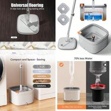 Mop And Bucket Set Easytouse Spin Mop With Separate Dirty Water System DeepCleaning Mops For Floors Ideal For Home Kitchen Bathroom - 2 - View 1