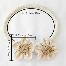 2pcs Flower Curtain Ties, Punch-Free Curtain Cords, Modern Simple Curtain Buckles, Curtain Ties, Curtain Fixers, Suitable For Bedrooms, Living Rooms, Dormitories, And Home Decoration,Home Decor For Living Room, Bedroom, Kitchen, Hotel Curtains Room Decor - 2 Pcs Beige - View 10