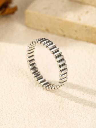  MODIAN 925 スターリングシルバー ヴィンテージ 精緻な幾何学模様 積み重ね可能 エタニティバンド リング レディース レトロ 日常的 ファイン ジュエリー ギフト