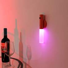 GOOD RGB Motion Sensor Night Light, Rechargeable Atmosphere Lamp, Battery Powered LED Portable Wall Sconce For Party Indoor Decoration - Multicolor - View 8