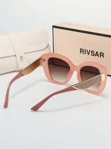 Óculos de Sol Polarizados com Strass em Formato de Olho de Gato RIVSAR para Mulheres, Elegantes para Lazer Externo, Festa, Viagem, Óculos de Sol Redondos com Joias em Formato de Olho de Gato, Óculos de Sol de Marca Premium para Presente de Férias, Ótimo para Dia dos Namorados, Natal, Halloween