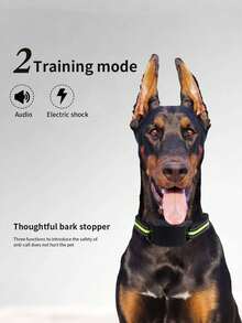 可充电电子狗项圈，防水防吠训练项圈，智能止吠项圈，宠物用品，狗项圈，幼犬用品，狗狗生日用品，宠物产品，幼犬宠物用品，幼犬配件，狗狗必需品，狗狗用品，幼犬宠物用品，幼犬用品，户外宠物用品，适合小型和中型犬，所有犬种，绿色 - 彩色 - 查看 6