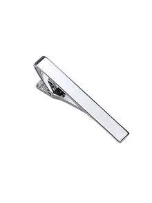 1 pieza Pinza de corbata texturizada lisa de color plata/oro/cobre, pinza de corbata plana de negocios formales de alta gama - Multicolor - Ver 26