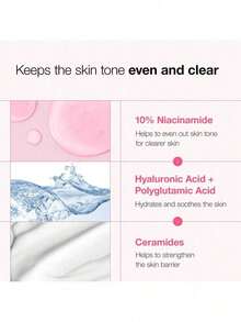 AHUA Niacinamida 10 + Extracto TXA 4, Ácido Hialurónico, Ácido Revelador, Vitamina B12, Esencia Facial Piel Brillante, Purificante, Tez Brillante, 30ml - Rojo - Ver 5