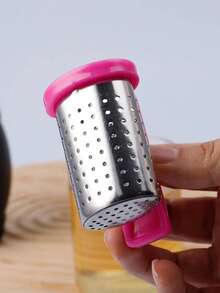 1pc Stainless Steel Cup Shaped Mini Tea Strainer Back To School - Multicolor - View 5