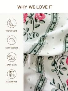 1 Stück 100% Polyester Blumen Spitze Kissenbezug, ohne Kissenfüllung, romantische Hochzeitssaison, Schlafzimmerdekoration - Verschiedenfarbig - Übersicht 3