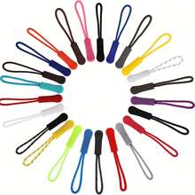 50pcs Mixed Color Zipper Pull Replacement Tags, Durable Zipper Extension Fixer For Suitcases, Backpacks, Jackets, Wallets, Handbags - Various Color Zipper Pulls Set
