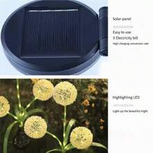 WPOSTAR 蒲公英地插灯太阳能庭院灯户外装饰室外防水家居花园庭院别墅装饰 - 綠色 - 查看 10