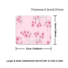 1 pièce Grande tapis de souris de jeu avec un design de fleurs de cerisier roses - base en caoutchouc antidérapante, surface lisse, tapis de bureau lavable pour la maison, le bureau et les études. Cadeau parfait pour Noël et Thanksgiving. Accessoire de bureau de jeu. Texture en tissu lisse, grand tapis de souris