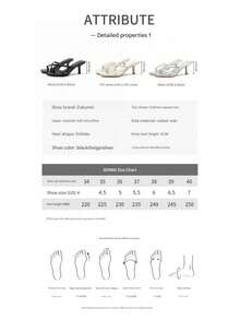 Women's Flip-Flops Summer Outdoor Lazy Slip-On High-Heeled Slippers Stiletto Square Toe Sandals - -6cm - View 5