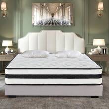 Matratze 140x190 cm Memory Foam - Luxus - Anti-Milben - 8 Zonen Komfort- Taschenfedern - Mittlere Härtegrad H3 - Ergonomischen - Höhe 26cm - Schwarz und Weiss - Übersicht 1