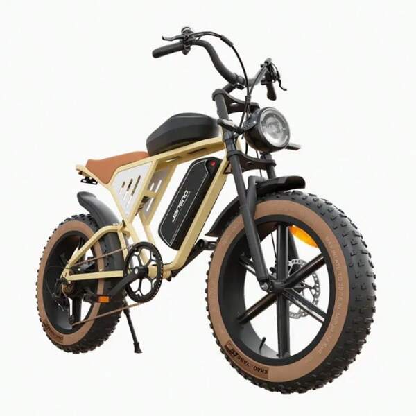JANSNO Bicicletta Elettrica 20" X 4.0 Fat Tire, 7 Velocità Bici Elettrica, Freni A Disco Meccanici Anteriori E Posteriori, E-Bike Per Adulti, Batteria Rimovibile 48V 14Ah/20Ah