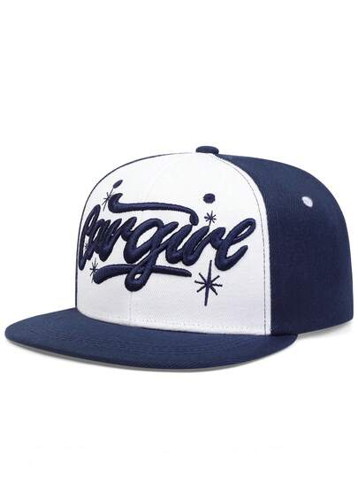 1 件男女通用时尚天使拼色刺绣卡车帽嘻哈帽，可调节防晒棒球帽，适合春季、夏季、秋季、休闲、户外、旅行、沙滩派对