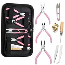 5 Zoll rosa Zange, Schere & Pinzette Multifunktions DIY Schmuckwerkzeug Set
