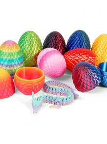 1 Pieza Huevo sorpresa de dragón impreso en 3D, huevo de dragón con dragón impreso en 3D, juguete de escritorio de dragón ejecutivo, rellenos decorativos para huevos de Pascua, regalos, decoración del hogar, juguetes antiestrés, juguetes sensoriales para adultos, Pascua, juguetes, juguetes antiestrés, juguetes sensoriales
