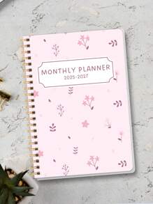 1pc Weekly And Monthly Planner Calendar Notebook, A5(5.7" X 8") 2025-2027 Monthly Planner Academic Year Notebook With Notes, Office & School Supplies, Perfect Gifts,School Supplies,Back To School