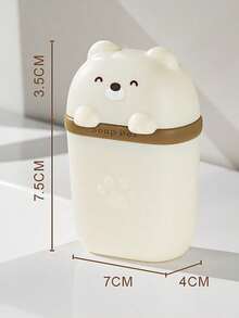 1pc Cute Bear Design Soap Box, Daily Outdoor Travel Drainage Soap Holder Container, New Model Sealed Soap Case, Essential Living Supplies For Trips