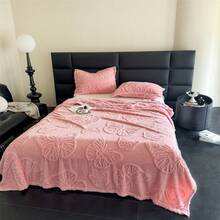 Soft Warm Solid Blanket Fleece Plush Throw Rug Home Decor Sofa All Size Bedding - 藍色 - 查看 10