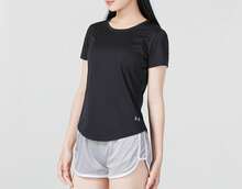 Under Armour Áo thun thể thao nữ STRIDE 2.0 thoáng khí, nhanh khô, tập luyện thể dục - màu đen - Xem 2