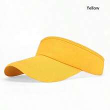 1 pieza Sombrero de sol ajustable para deportes al aire libre, diseño unisex, apto para tenis, béisbol, golf, deportes, ciclismo, , gorra de unicolor con parte superior abierta, opción de regalo ideal